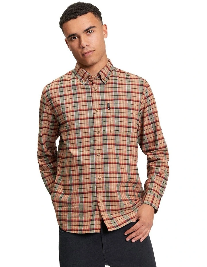 Oxford Check Long Sleeve Shirt in Multi image 1