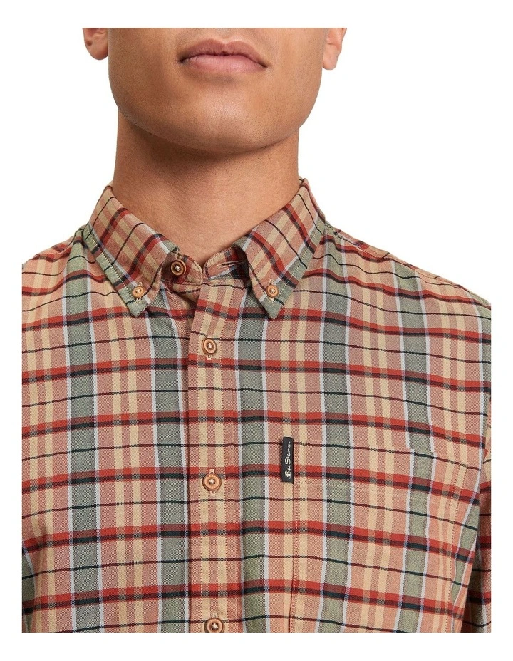 Oxford Check Long Sleeve Shirt in Multi image 4