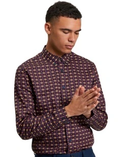 Craft Geo Print Long Sleeve Shirt in Multi