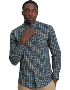 Signature House Check Long Sleeve Shirt in Teal
