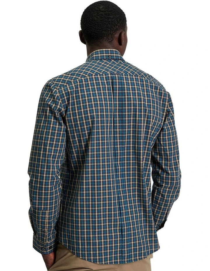 Signature House Check Long Sleeve Shirt in Teal image 2