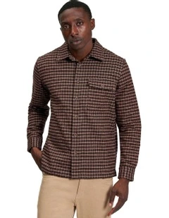 Puppytooth Overshirt in Bark