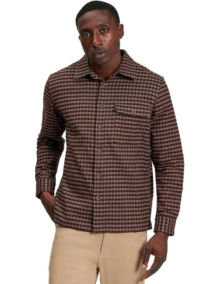 Puppytooth Overshirt in Bark image 1