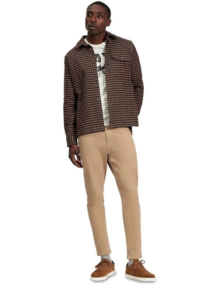 Puppytooth Overshirt in Bark image 3