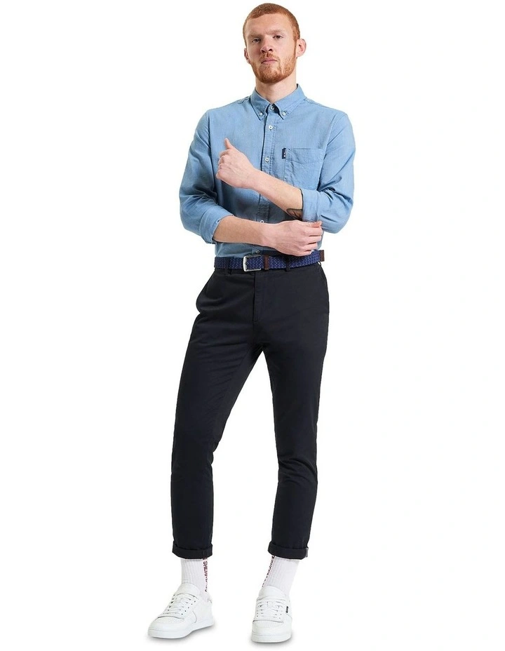 Signature Oxford Long Sleeve Shirt in Airforce image 3