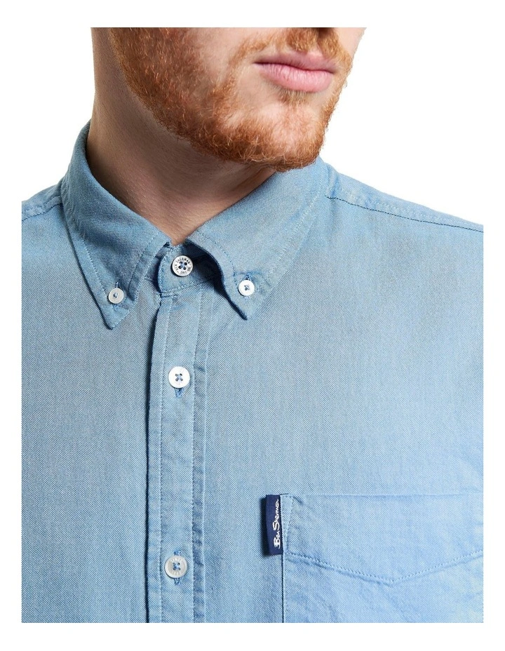 Signature Oxford Long Sleeve Shirt in Airforce image 4