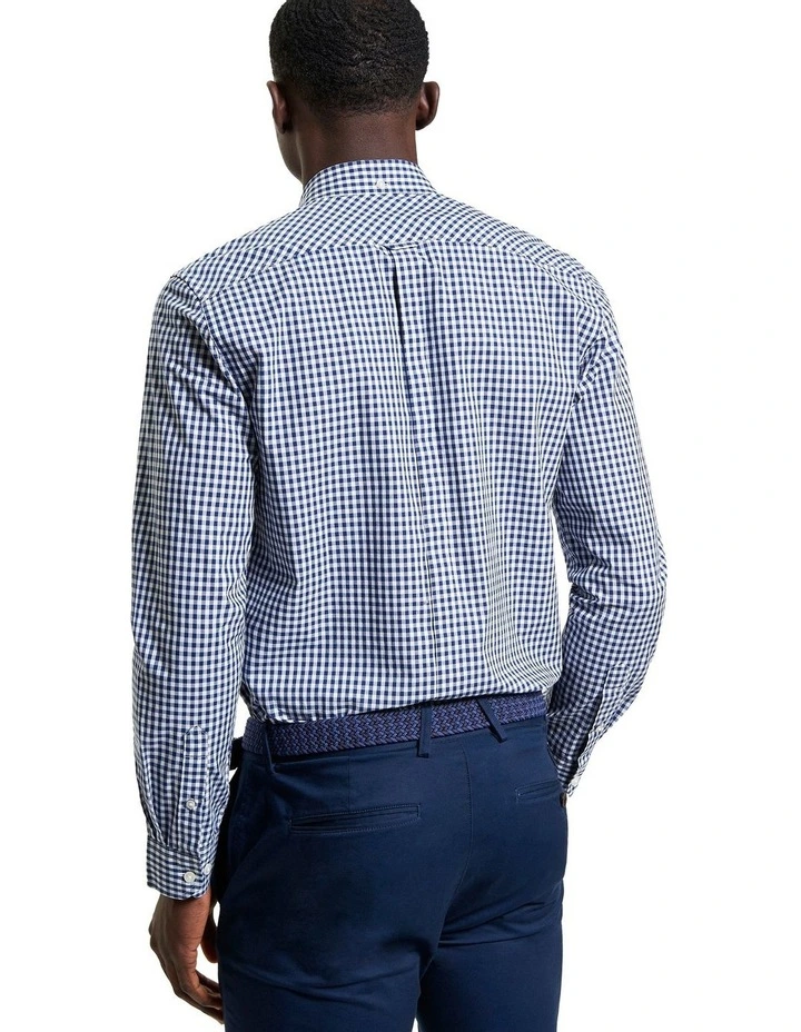 Signature Gingham Long Sleeve Shirt in Dark Blue image 2