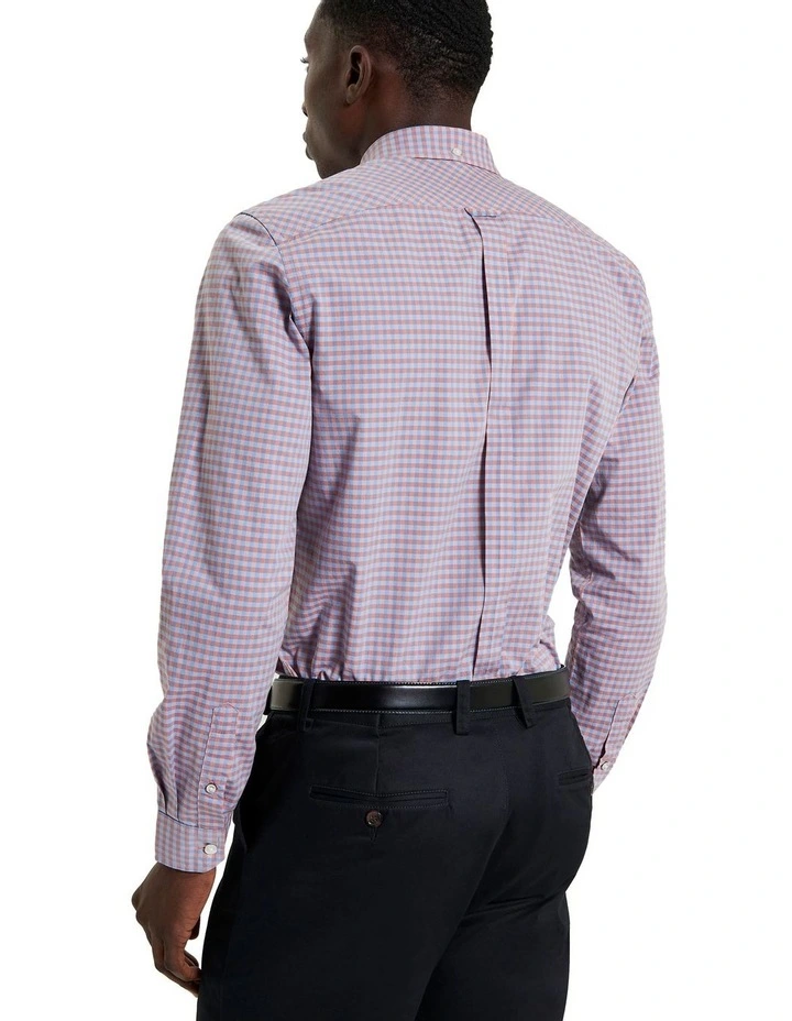 Signature Gingham Long Sleeve Shirt in Light Pink image 2