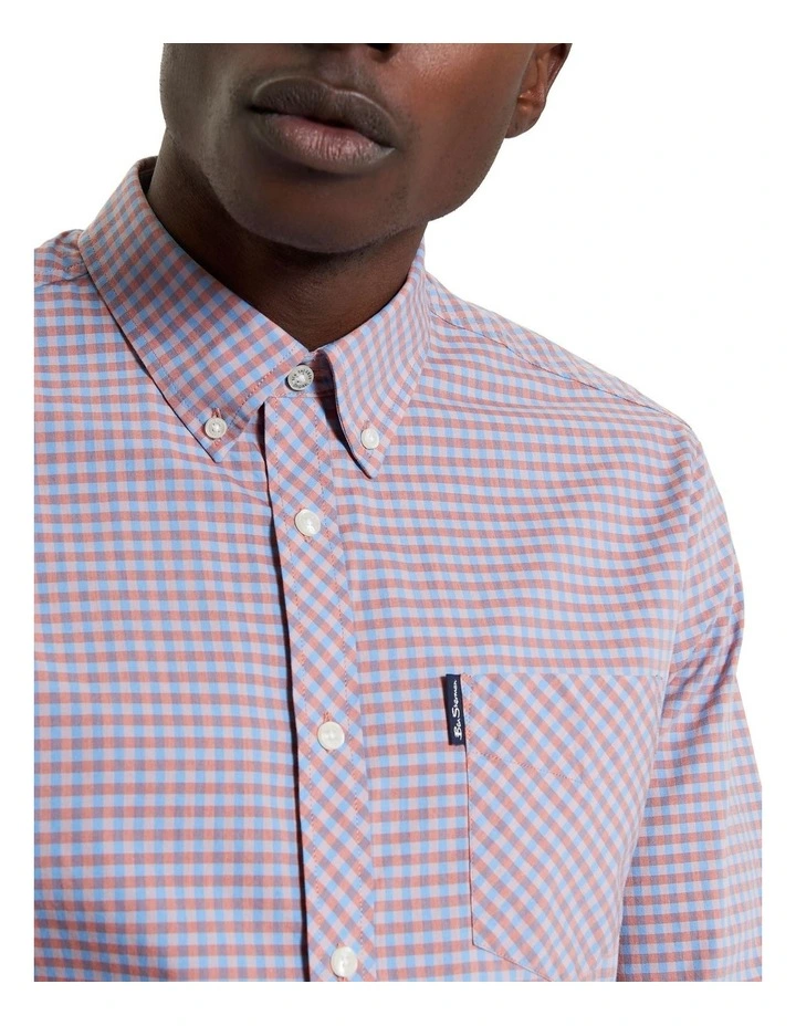 Signature Gingham Long Sleeve Shirt in Light Pink image 4