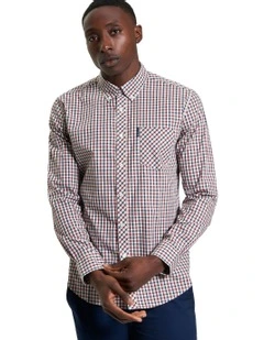 Signature House Check Long Sleeve Shirt in Red
