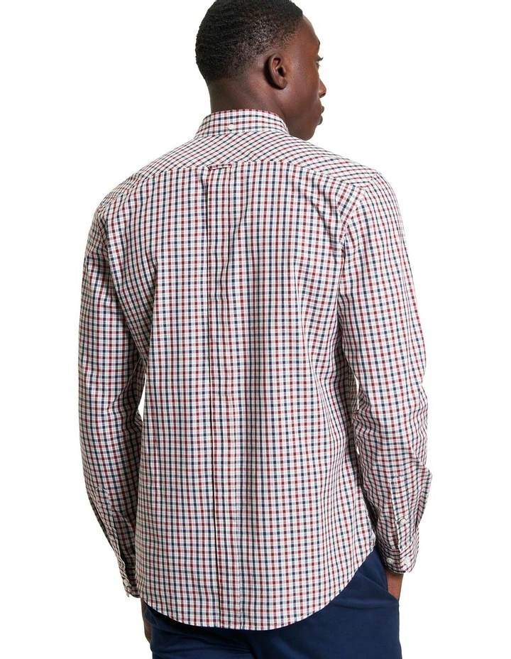 Signature House Check Long Sleeve Shirt in Red image 2
