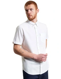 Signature Oxford Short Sleeve Shirt in White