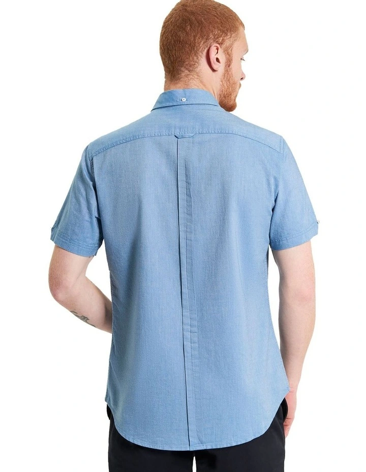 Signature Oxford Short Sleeve Shirt in Airforce image 2