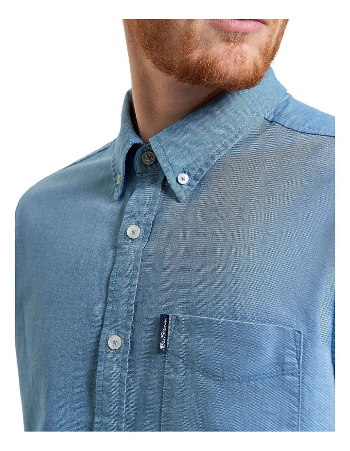 Signature Oxford Short Sleeve Shirt in Airforce image 4