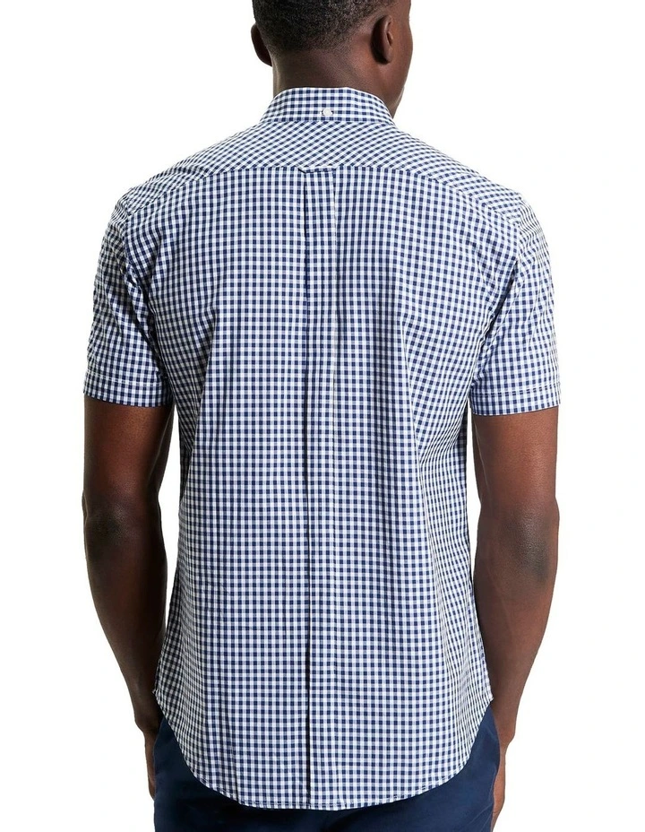Signature Gingham Short Sleeve Shirt in Dark Blue image 2