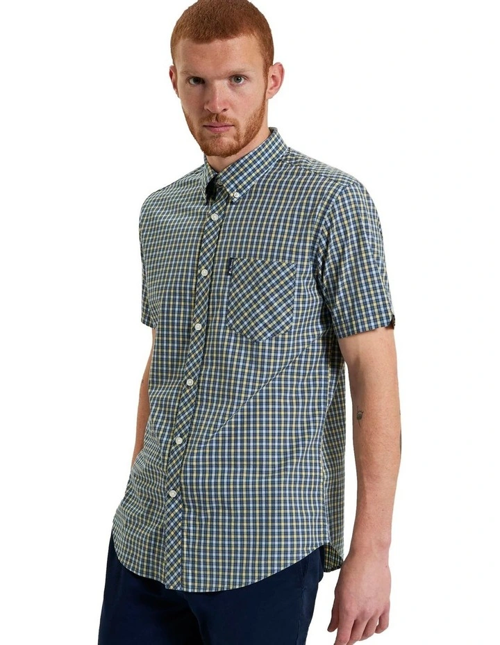 Signature House Check Short Sleeve Shirt in Corn image 1