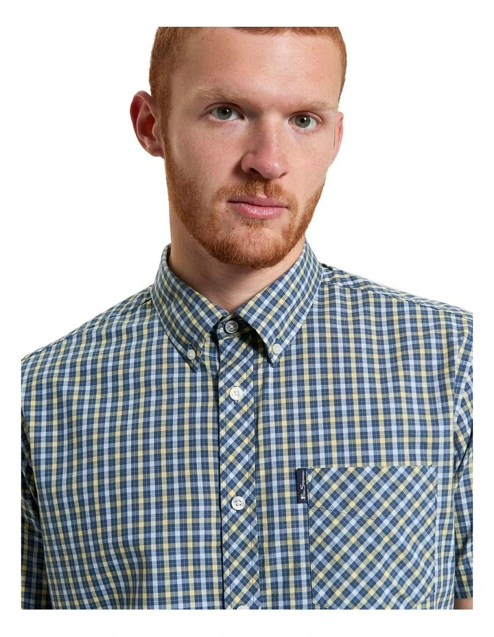 Signature House Check Short Sleeve Shirt in Corn image 4