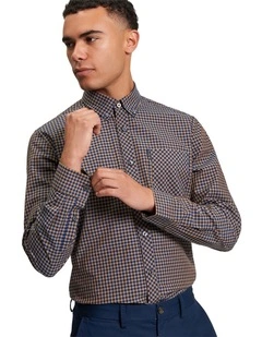 Signature Gingham Long Sleeve Shirt in Bronze