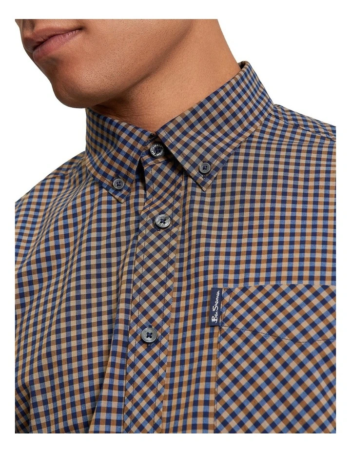Signature Gingham Long Sleeve Shirt in Bronze image 4