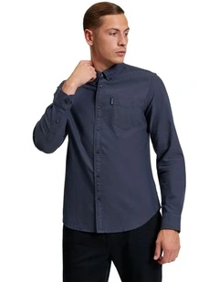 Signature Oxford Long Sleeve Shirt in Slate