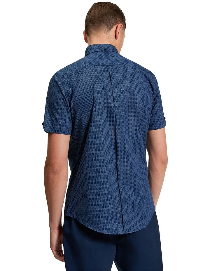 Mono Geo Print Short Sleeve in Cobalt image 2
