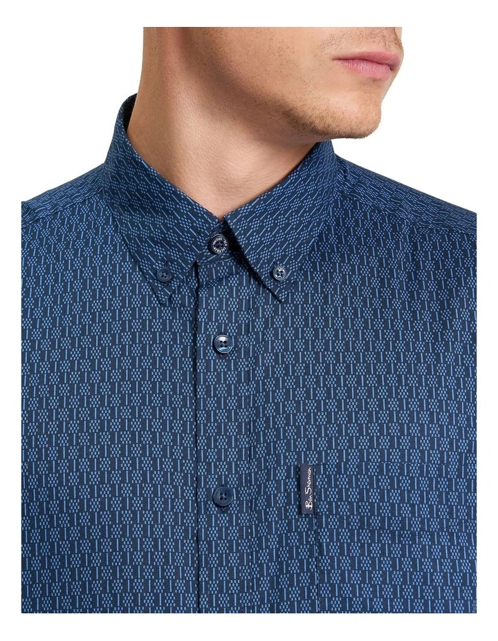 Mono Geo Print Short Sleeve in Cobalt image 4