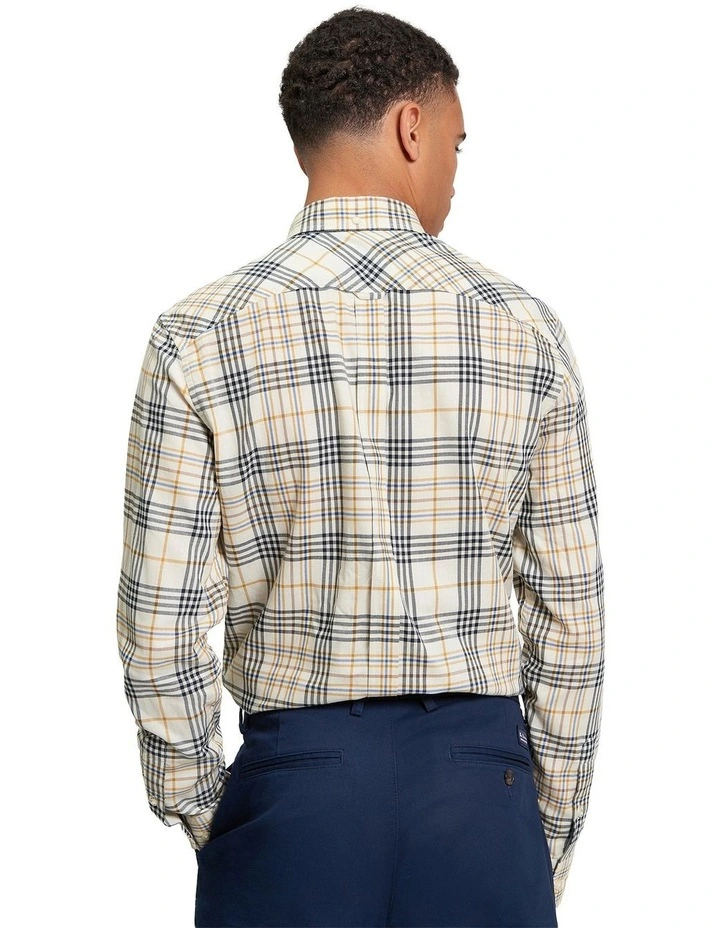Multi Check Long Sleeve Shirt in Fog image 2
