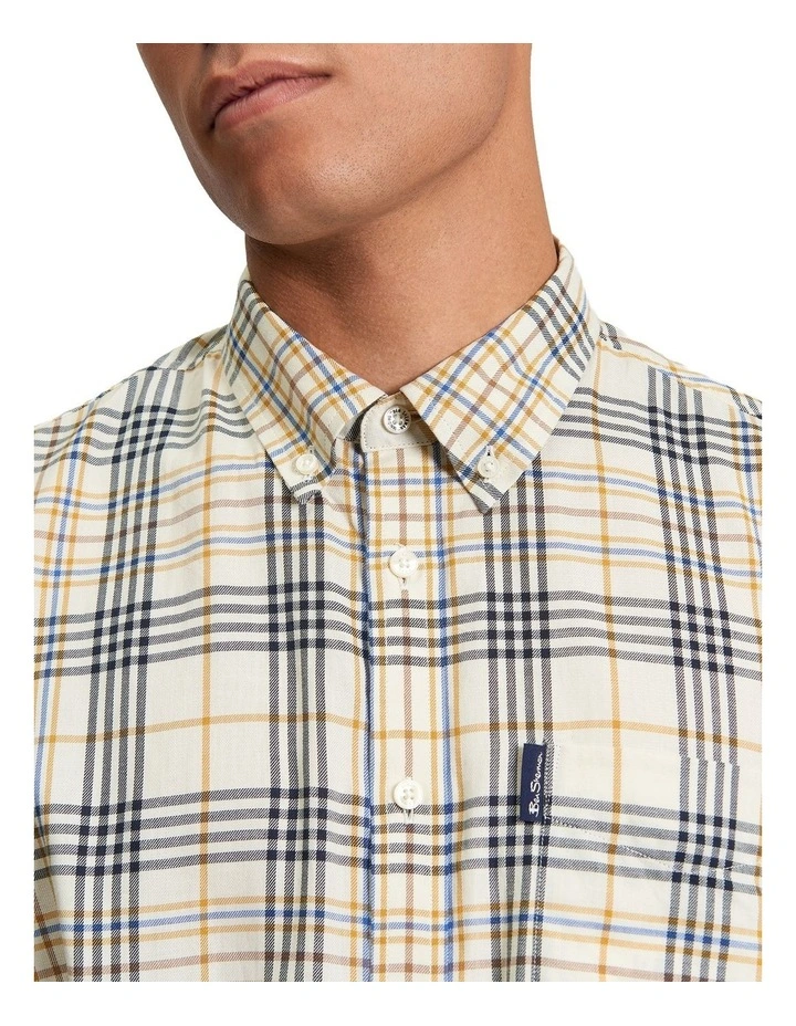 Multi Check Long Sleeve Shirt in Fog image 4