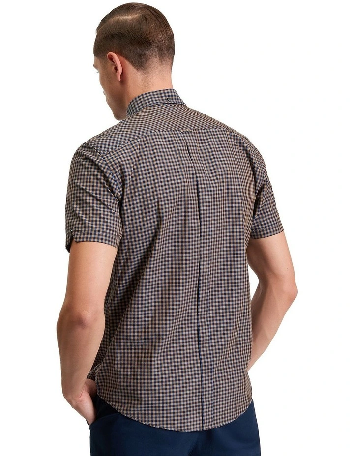 Signature Gingham Short Sleeve Shirt in Bronze image 2
