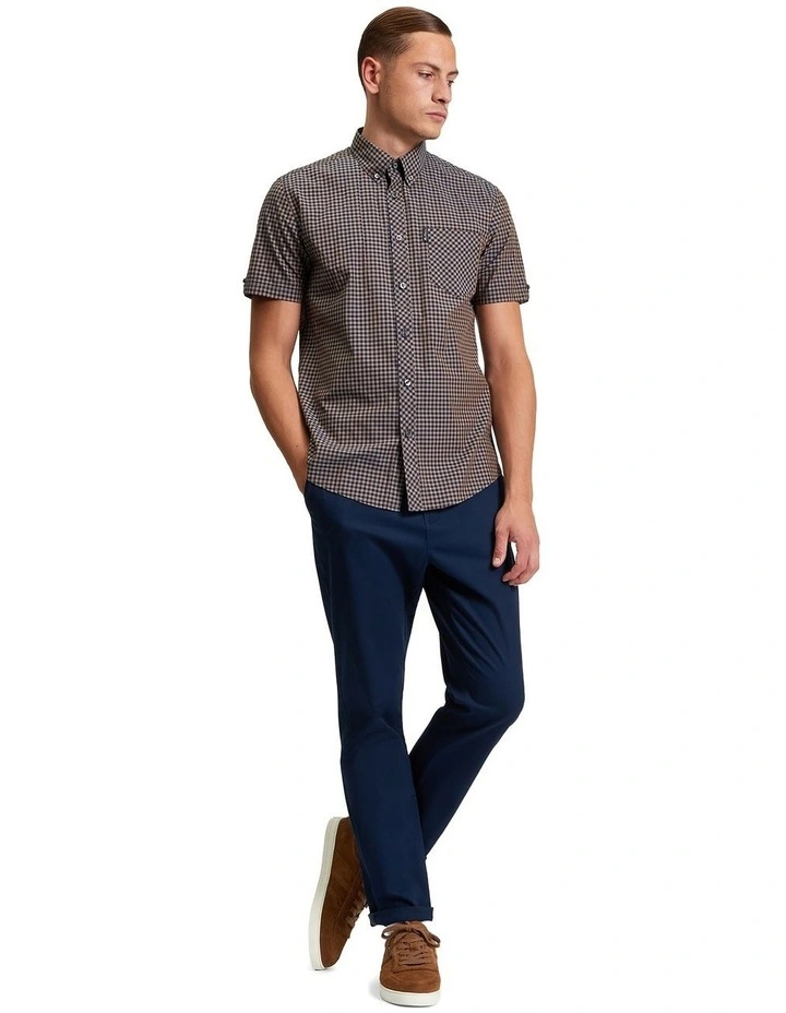 Signature Gingham Short Sleeve Shirt in Bronze image 3