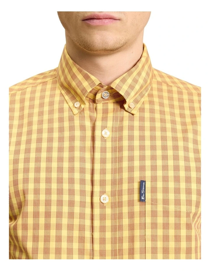Linear Gingham Long Sleeve Shirt in Zest image 4