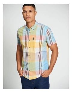 Large Madras Check Short Sleeve Shirt Zest