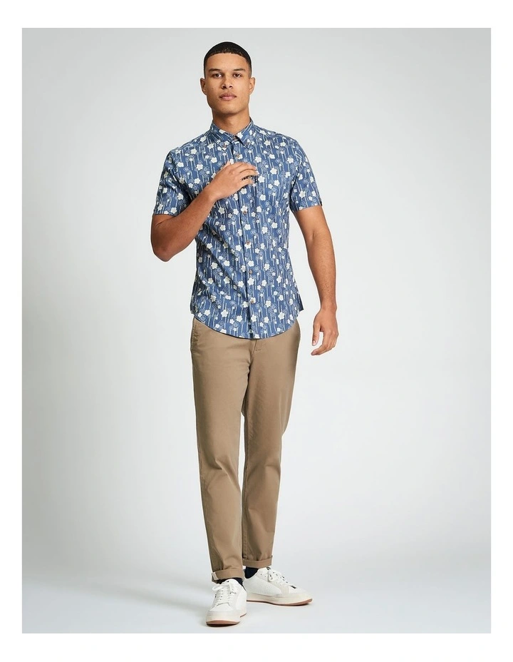 Floral Bamboo Print in Indigo image 3