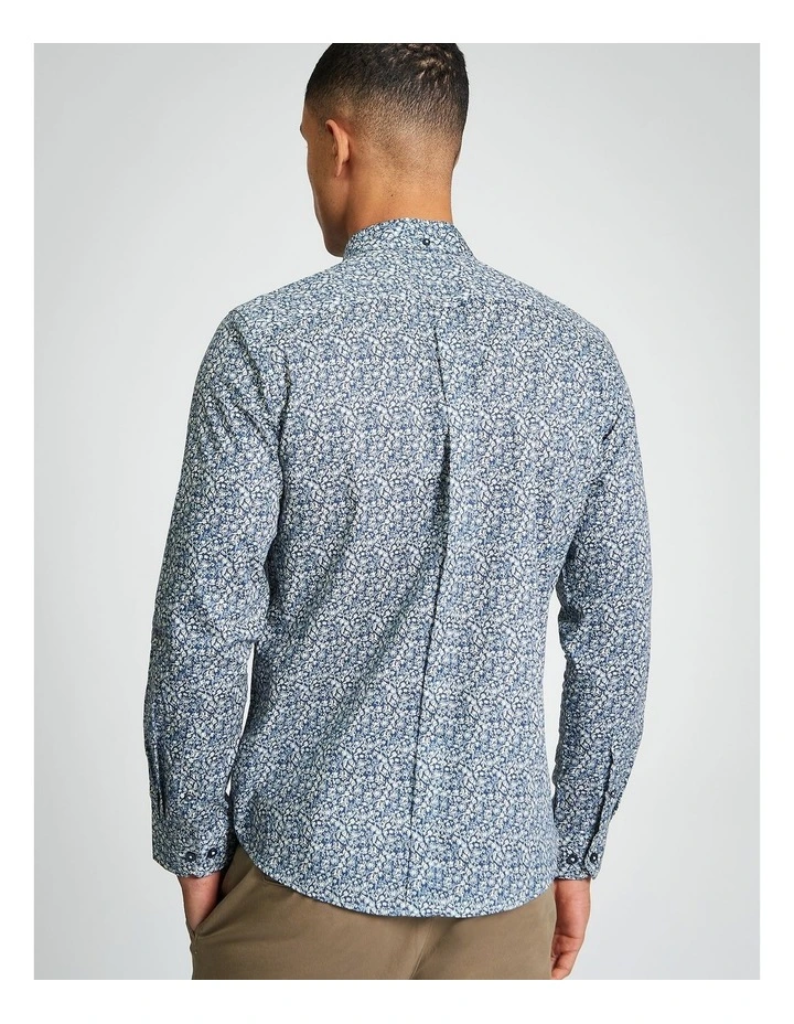 Floral Print in Indigo image 2