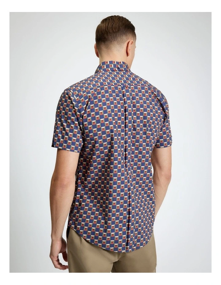 Retro Geo Print in Twilight Denim image 2