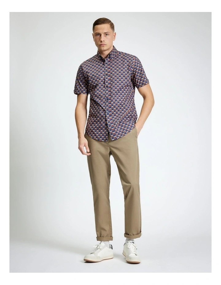 Retro Geo Print in Twilight Denim image 3