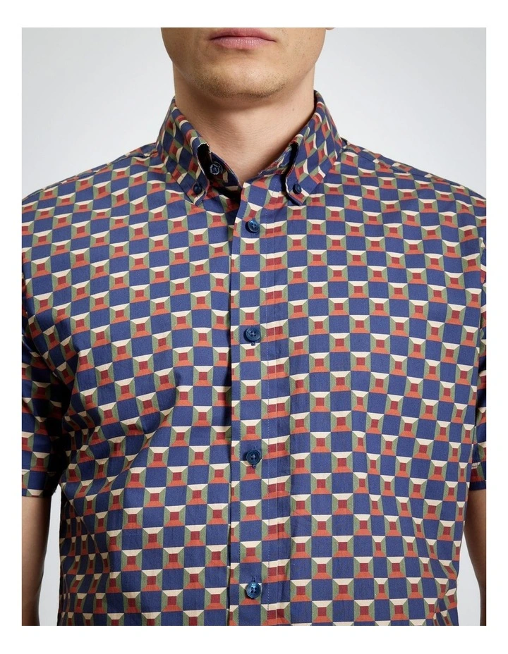 Retro Geo Print in Twilight Denim image 4