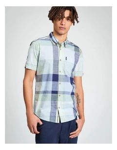 Large Madras Check in Powder Blue
