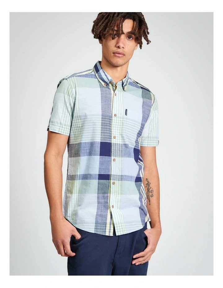 Large Madras Check in Powder Blue image 1