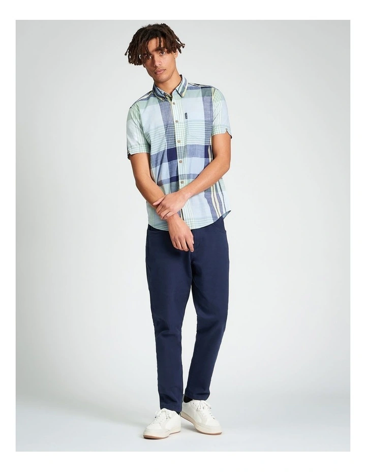 Large Madras Check in Powder Blue image 3