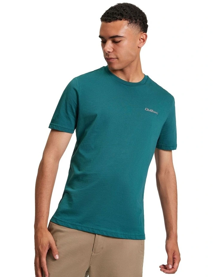 Signature Tee in Teal image 1