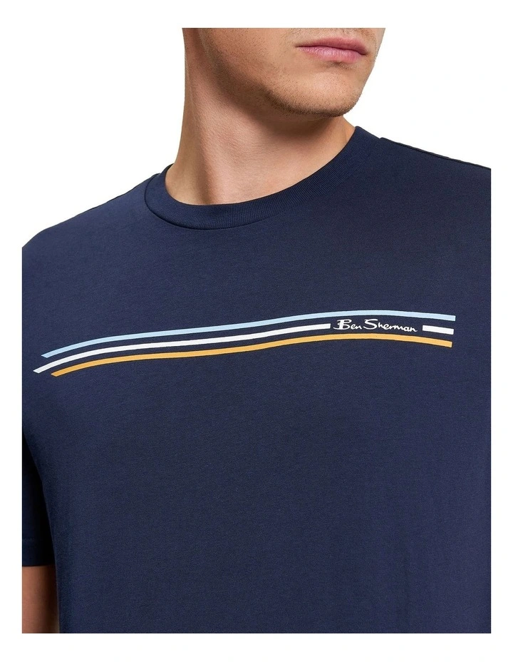 Core Stripe Tee in Dark Navy image 4