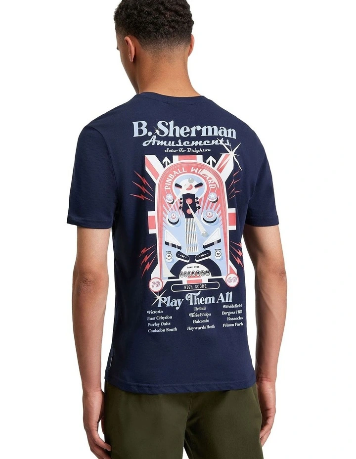 Pinball Tour Tee in Dark Navy image 2