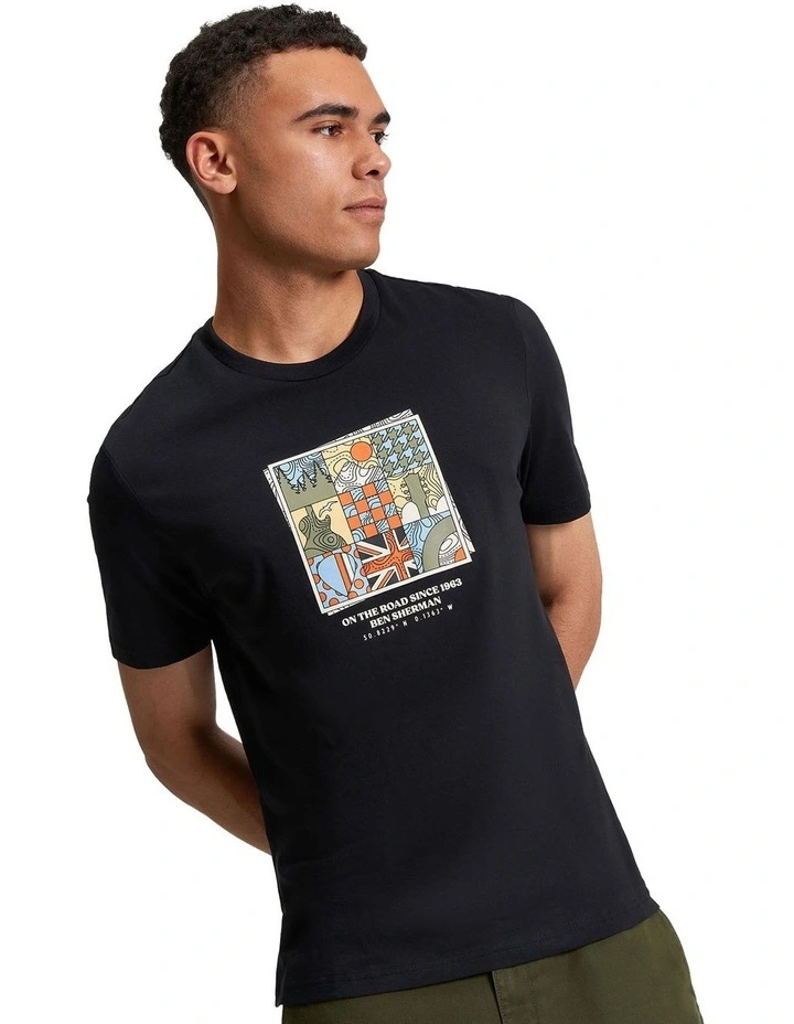 Retro Adventure Tee in Black image 1