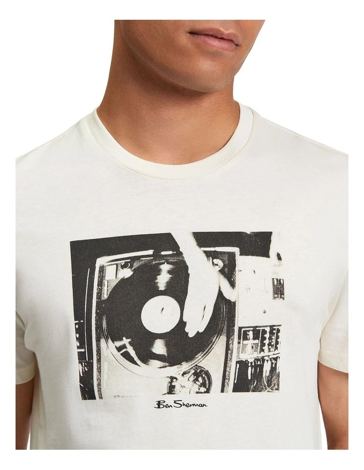 Turn Table Tee in Ivory image 4