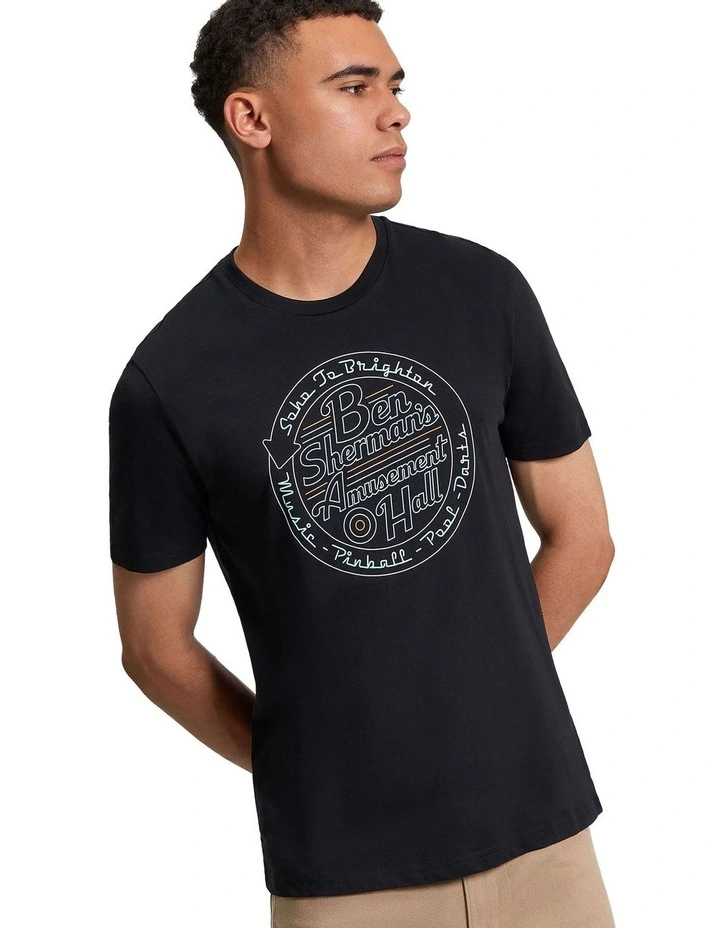 Amusement Hall Tee in Black image 1