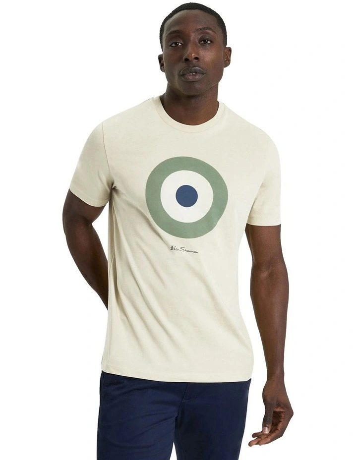 Signature Target Tee in Fog image 1