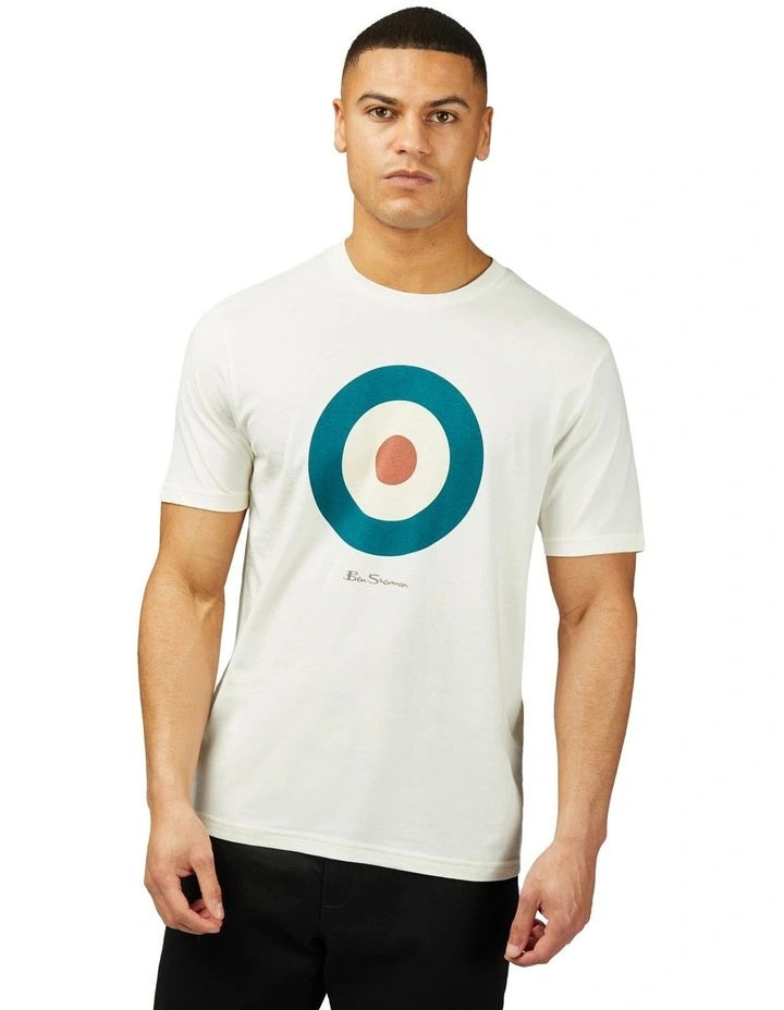 Signature Target Tee in Ivory image 1
