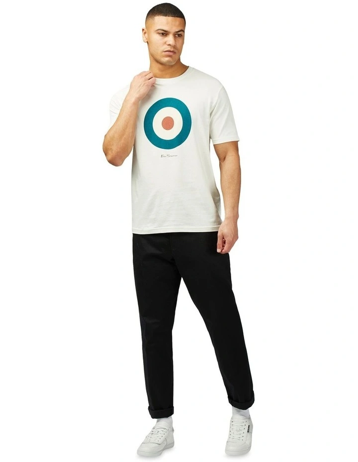 Signature Target Tee in Ivory image 3