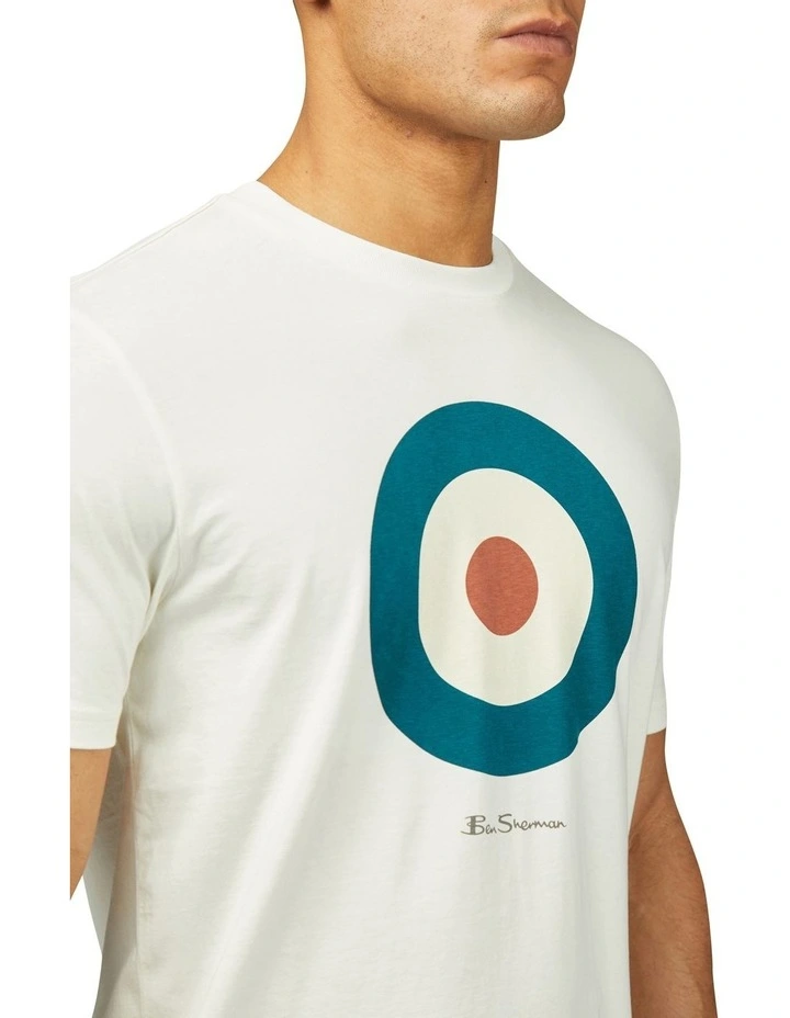 Signature Target Tee in Ivory image 4